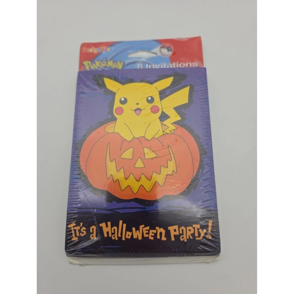Vintage Pokémon Invitations It's a Halloween Party! New Sealed